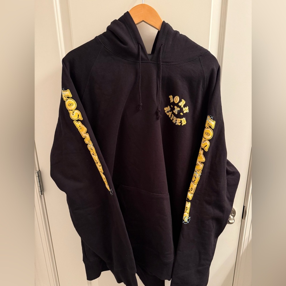 New Men’s New Era Born x Raised Black Hoodie, Size 3XL
